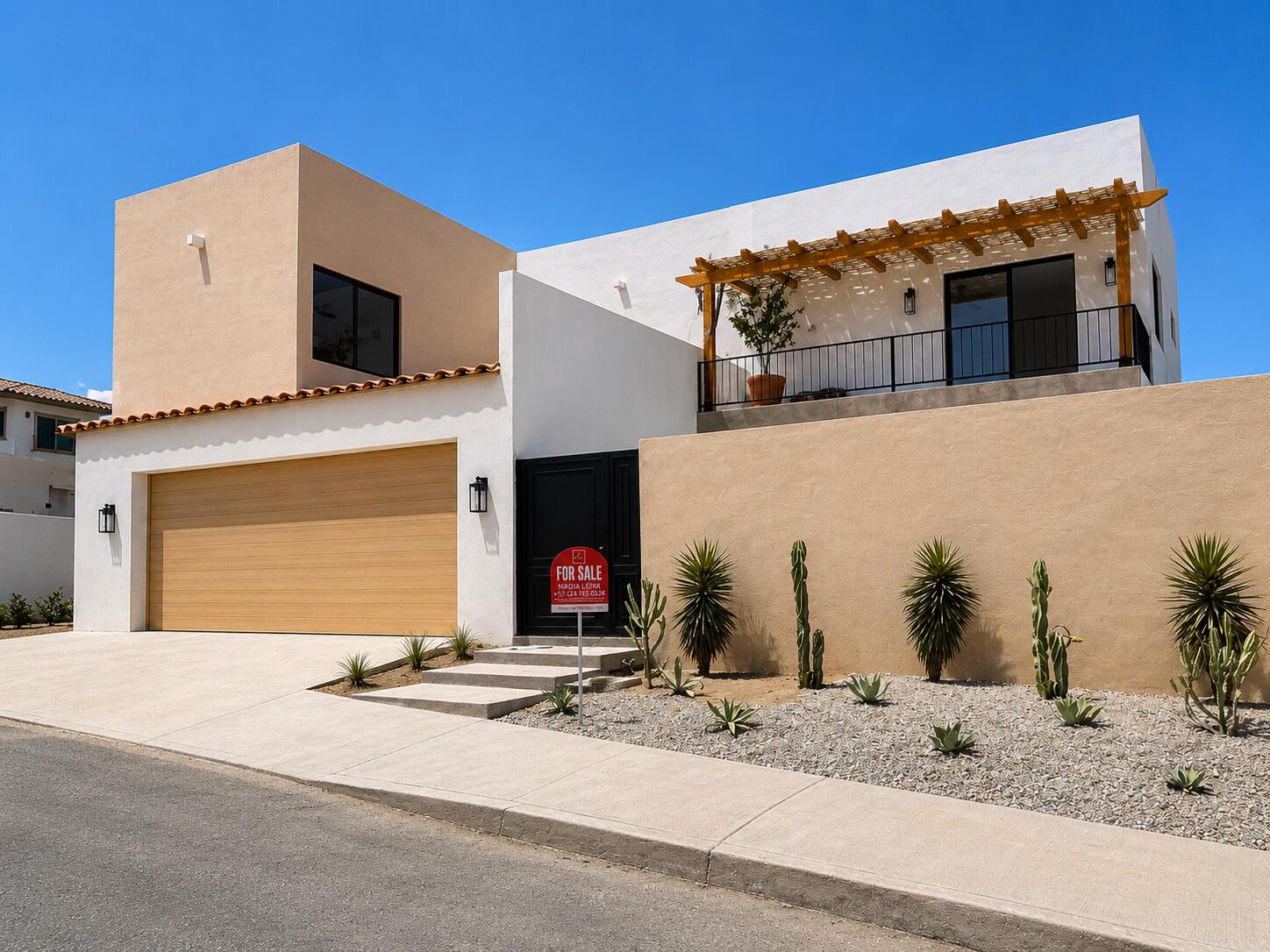 Chileno Bay Sjd-Inland/Golf:Gen Brand-new contemporary residence completed in May 2026, Casa al Parque offers 308.19 mÂ² of air-conditioned living space and 561.52 mÂ² total construction in San JosÃ© del Cabo. This four-bedroom home plus maid's quarters combines modern Baja architecture with functional family living, featuring open-concept interiors, high ceilings, natural light, porcelain floors, Rosa Morada wood carpentry, granite kitchen countertops, marble bathroom finishes, pool, landscaped outdoor areas, and a spacious rooftop terrace prepared for jacuzzi, pergola, BBQ, and lounge area. Ideally located within close proximity to Fonatur Park, golf courses, downtown, beaches, schools, restaurants, and hotels. for sale
