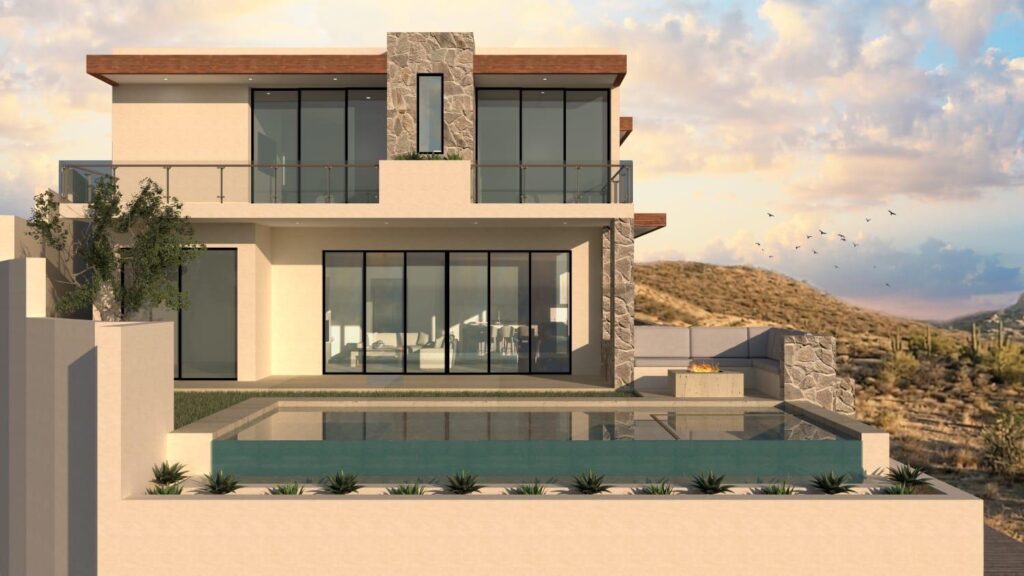 Chileno Bay El Tule-Inland:General Pre-construction residence in Rancho Los Tules, Los Cabos. Features 4 bedrooms, each with a full bathroom and walk-in closet, offering privacy and comfort. Enjoy ocean – Casa El Tule, San Jose Corridor, San Jose Corridor, BS